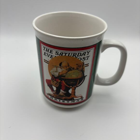 Lot of 3 Norman Rockwell Saturday Evening Post Christmas Mugs Cups Westwood - Picture 7 of 15